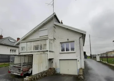 Photo maison avant travaux de rénovation d'isolation par l'extérieur avec enduit - Fourmies