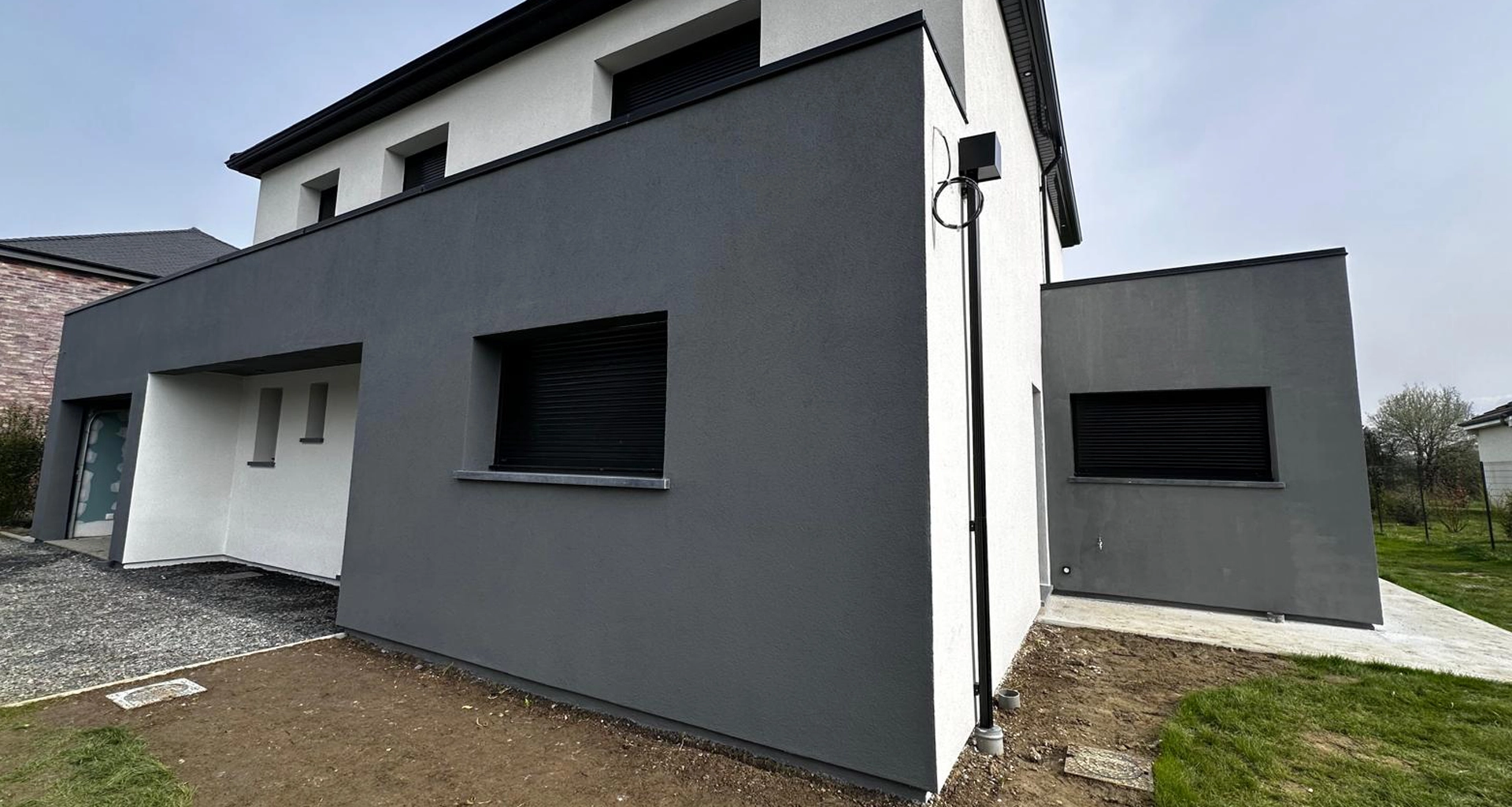 Isolation par l'extérieure avec enduit - Réalisation ETS Lemaire à Fourmies